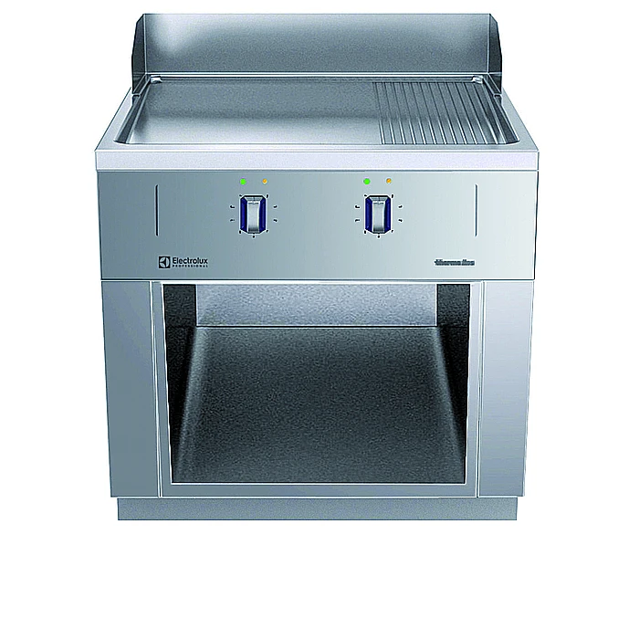 Gamma cottura modulare<br>thermaline 85 - Fry top elettrico 1 modulo liscio rigato, 1 lato operatore, alzatina