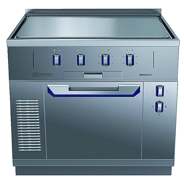 Gamma cottura modulare<br>Piastra elettrica top Free-cooking su forno con alzatina posteriore