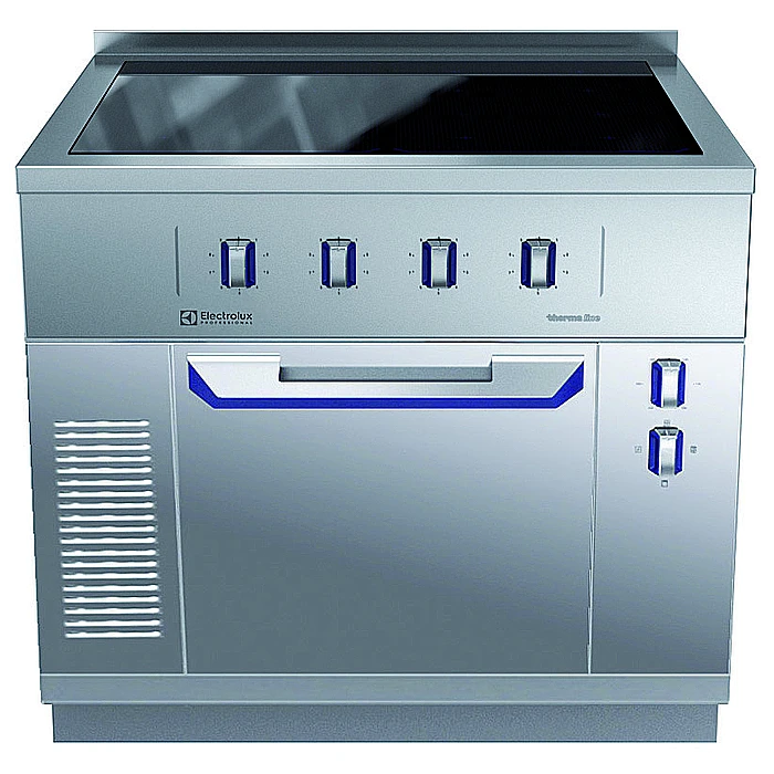 Gamma cottura modulare<br>Piano ad induzione 4 zone, su forno elettrico statico, con alzatina posteriore
