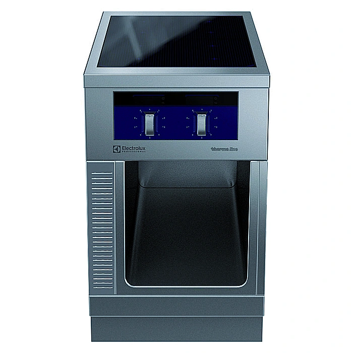 Gamma cottura modulare<br>thermaline 90 – Induzione 2 zone ampia superficie su base aperta, 1 lato operatore, profilo igienico