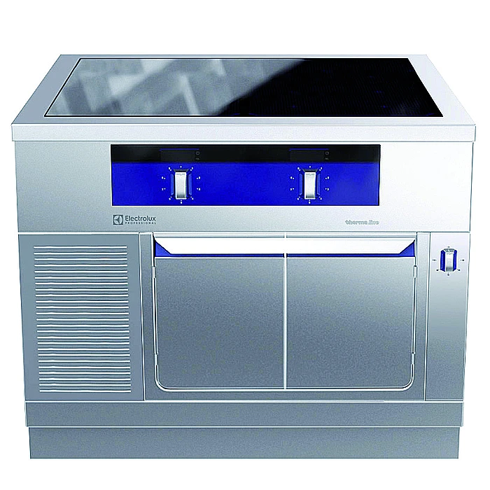 Gamma cottura modulare<br>thermaline 90 – Induzione 4 zone ampia superficie su base calda, passante, profilo standard