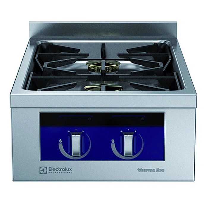 Gamma cottura modulare<br>thermaline 90 - Cucina a gas Top 2 fuochi 1 lato operatore con alzatina