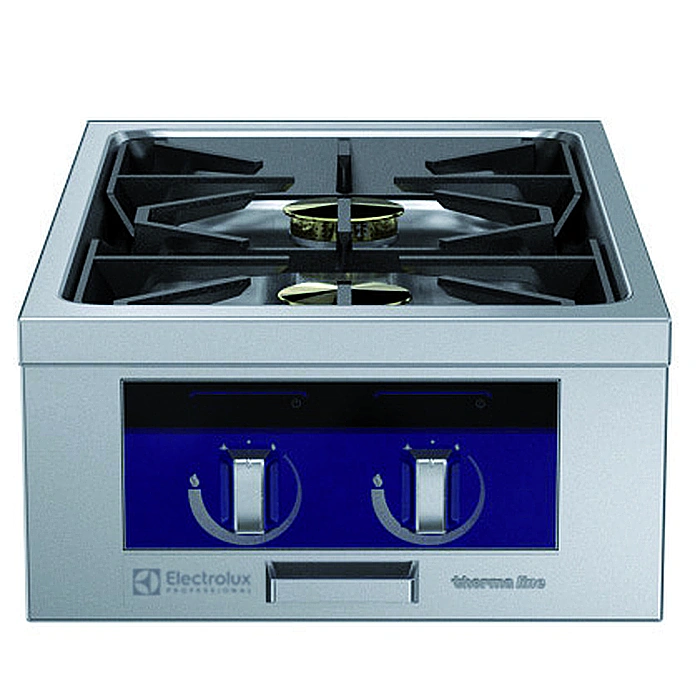 Gamma cottura modulare<br>thermaline 90 - Cucina a gas Top 2 fuochi con Ecoflan 1 lato operatore