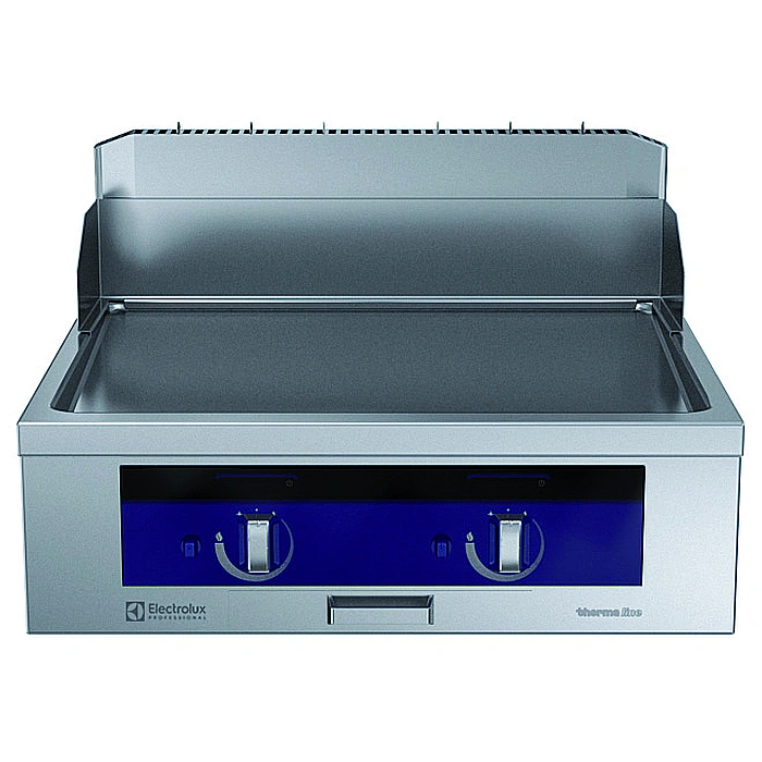 Gamma cottura modulare<br>thermaline 90 – Fry Top a gas un modulo, alzatina, 1 lato operatore