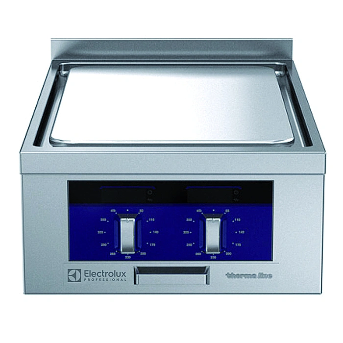 Gamma cottura modulare<br>thermaline 90 - Piastra elettrica Free-cooking (cottura diretta/indiretta) alzatina, 1 lato op.