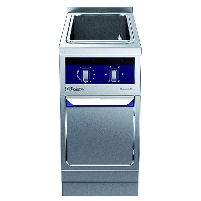 Gamma cottura modulare<br>thermaline 90 – Cuocipasta elettrico, 1 vasca da 40 lt, 1 lato operatore, alzatina, profilo igienico