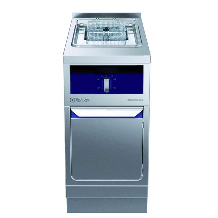 Gamma cottura modulare<br>thermaline 90 - Friggitrice elettrica una vasca da 7 litri, 1 lato operatore, alzatina, profilo ig.