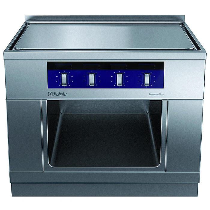 Gamma cottura modulare<br>thermaline 90 - 4 Zone Freestanding Electric Solid Top, 1 Side with Backsplash, H=800