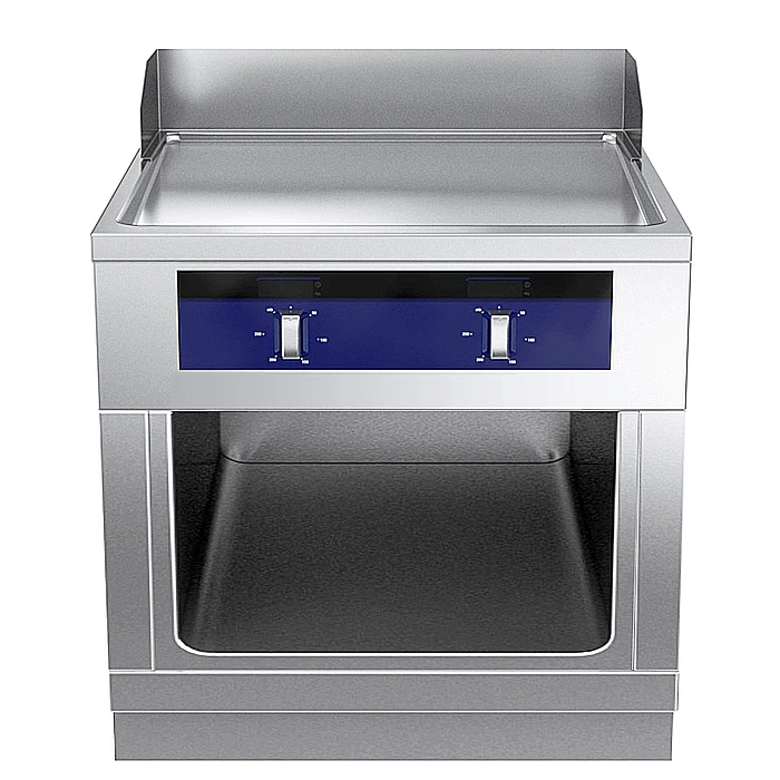 Gamma cottura modulare<br>thermaline 90 - Fry top elettrico con piastra liscia al cromo, modulo intero, 1 lato operatore H 700