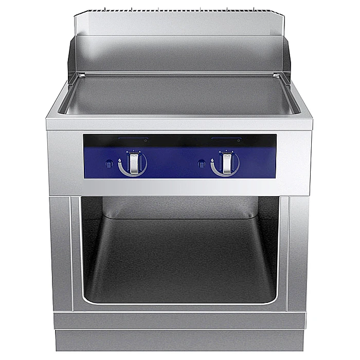 Gamma cottura modulare<br>thermaline 90 - Fry top a gas piastra liscia al cromo, 1 modulo, 1 lato operatore H 800