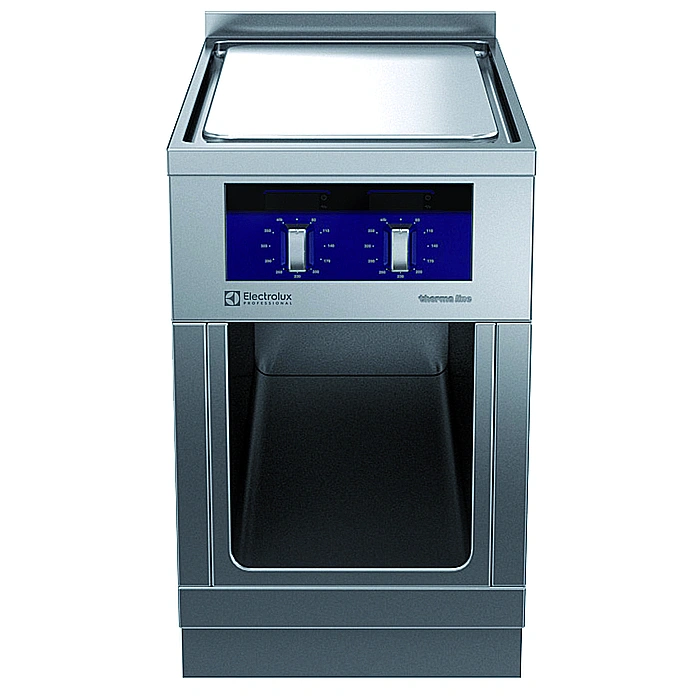 Gamma cottura modulare<br>thermaline 90 - Piastra el. Free-cooking (cottura diretta/indiretta) alzatina, 1 lato op. H 800
