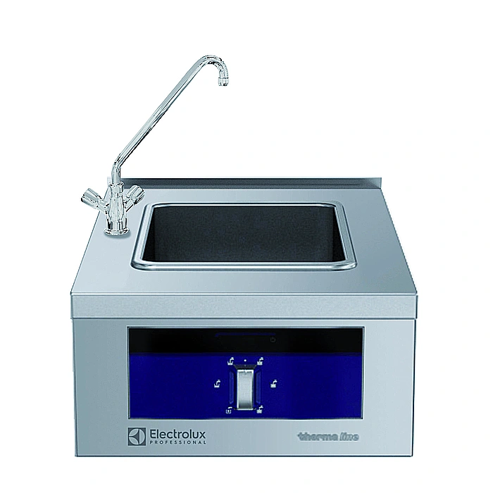 Gamma cottura modulare<br>thermaline 90 - Bagnomaria elettrico top, GN 1/1, rubinetto sinistro, alzatina, 1 lato operatore