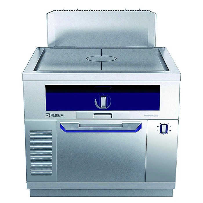 Gamma cottura modulare<br>thermaline 90 - Tuttapiastra a gas French su forno a gas statico, 1 lato operatore H 700