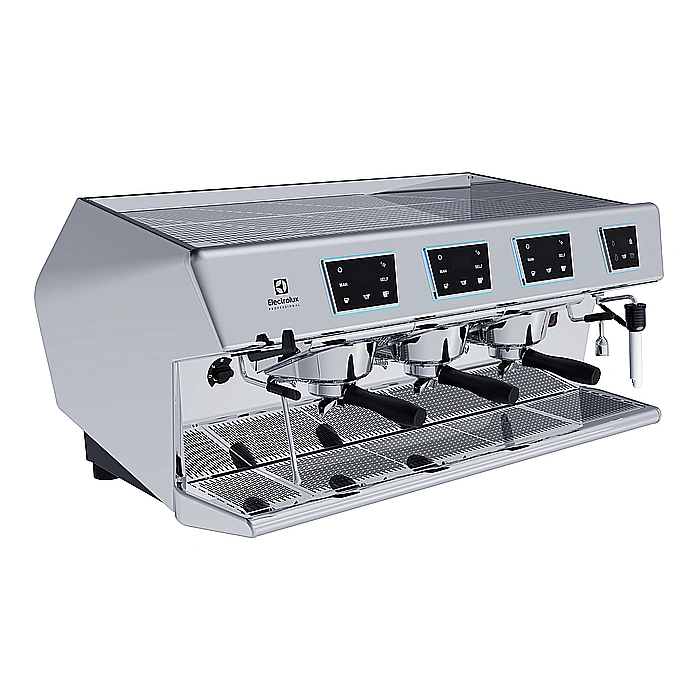 Bevande calde<br>AURA tradizionale, 3 gruppi di erogazione MAESTRO, boiler 15,6 l, DOSAMAT®, STEAMAIR