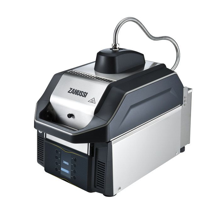 Plug In<br>EazyPanini modello Flex automatico, con piastra superiore rigata, rimuovibile e in teflon, singolo magnetron