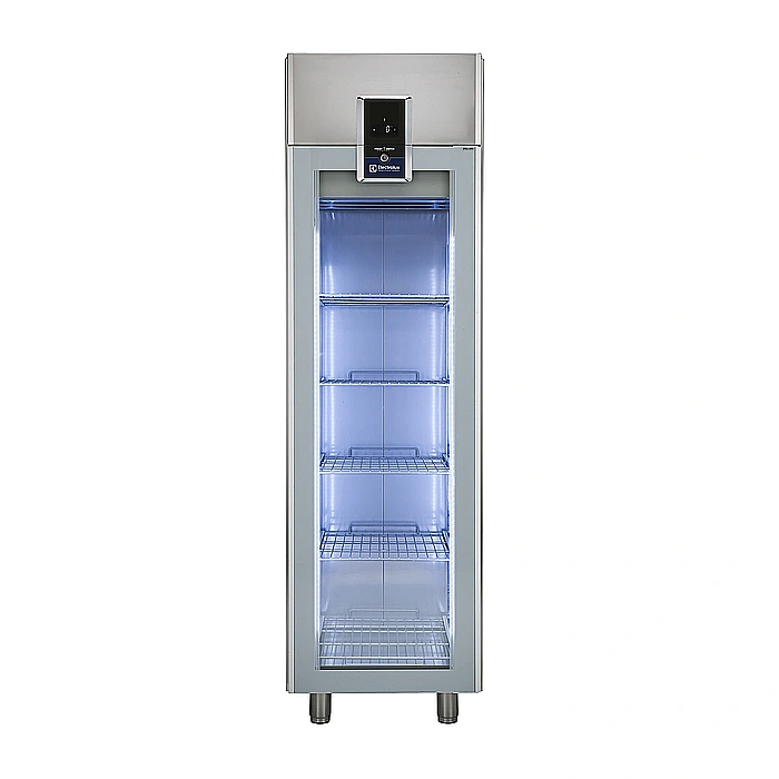 Prostore 500<br>Frigo 470 litri, 1 porta vetro, AISI 304, 0+10°C (Gas refrigerante R290)