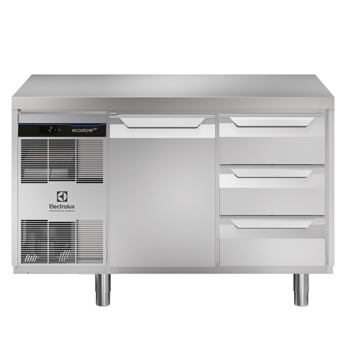 ecostore HP Premium<br>Premium Tavolo refrigerato 290lt,1 porta,3x⅓ cassetti, -2+10°C, AISI 304