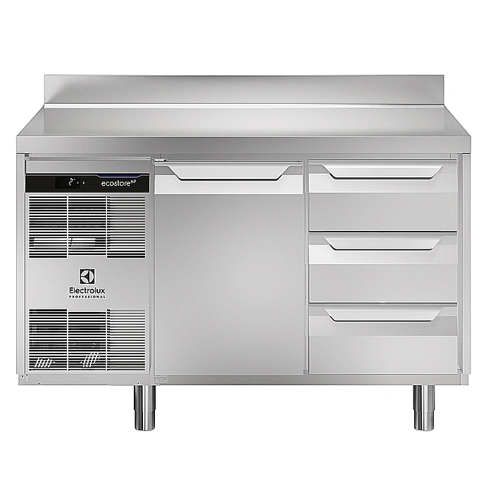 ecostore HP Premium<br>Tavolo refrigerato 290lt,1 porta, 3x⅓ cassetti, -2+10°C, alzatina