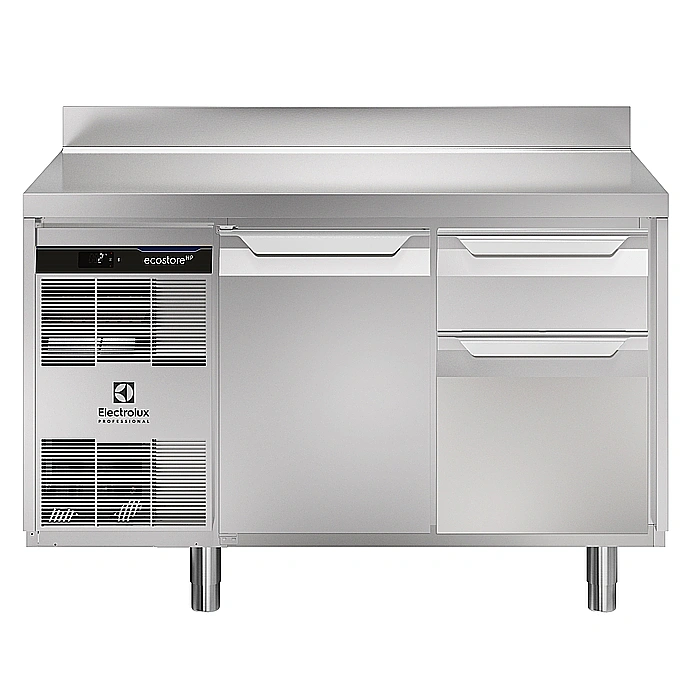ecostore HP Premium<br>Tavolo refrigerato,290lt,1 porta,1/3 e 2/3 cassetti,-2+10°C, alzatina
