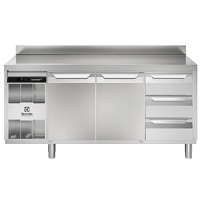 ecostore HP Premium<br>Tavolo refrigerato 440lt, 2 porte, 3x⅓ cassetti, -2+10°C, alzatina
