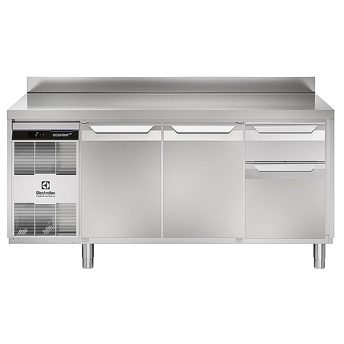 ecostore HP Premium<br>Tavolo refrigerato 440lt, 2 porte, 1/3 e 2/3 cassetti, -2+10°C, alzatina