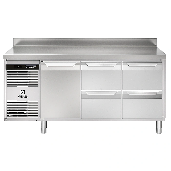 ecostore HP Premium<br>Tavolo refrigerato 440lt, 1 porta, 4 cassetti, -2+10°C, alzatina