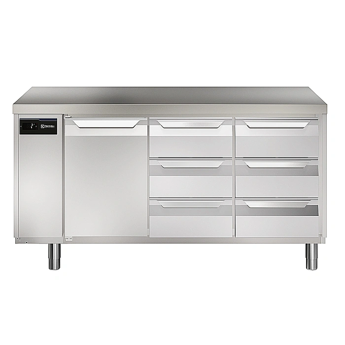 ecostore HP Premium<br>Tavolo refrigerato 440lt, 1 porta, 6x⅓ cassetti, -2+10°C, remoto