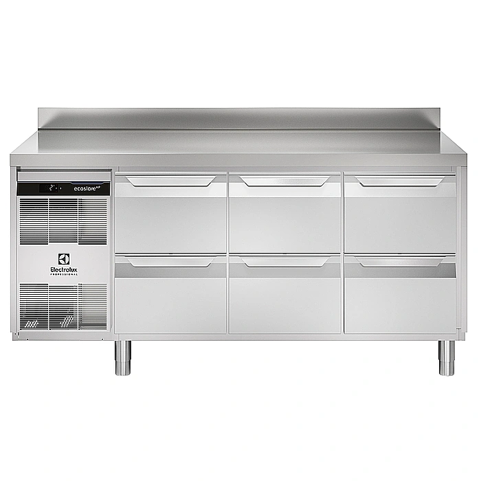 ecostore HP Premium<br>Tavolo refrigerato 440lt, 6 cassetti, -2+10°C, alzatina