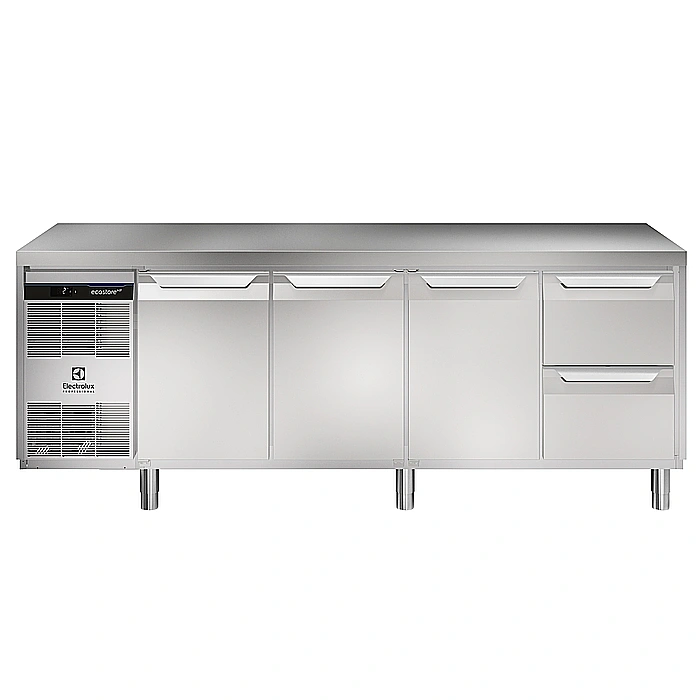 ecostore HP Premium<br>Tavolo refrigerato 590lt, 3 porte, 2 cassetti, -2+10°C, alzatina