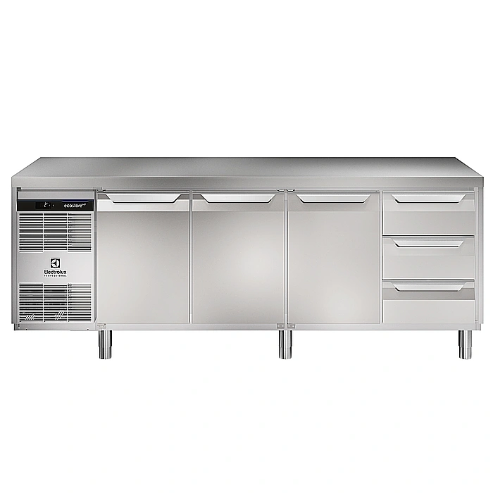 ecostore HP Premium<br>Tavolo refrigerato 590lt, 3 porte e 3x⅓ cassetti, -2+10°C