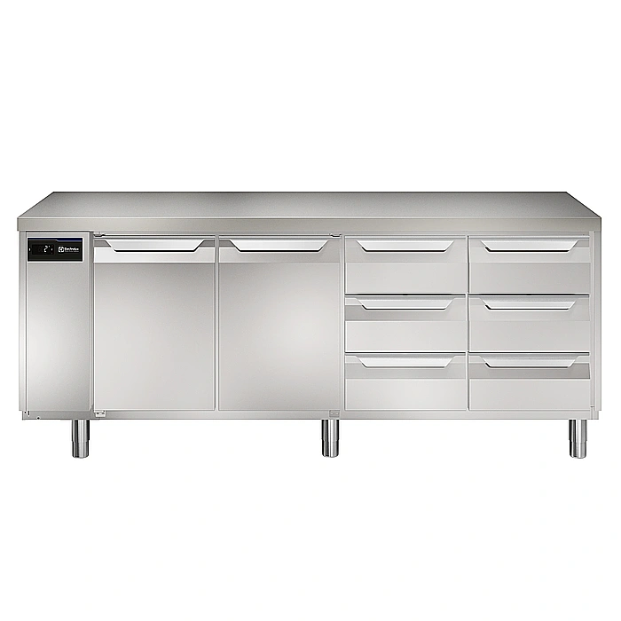 ecostore HP Premium<br>Tavolo refrigerato 590lt, 2 porte e 6x⅓ cassetti, -2+10°C, remoto