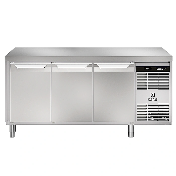 ecostore HP Premium<br>Tavolo freezer 440lt, 3 porte, -22-15°C, unità refrigerante a dx