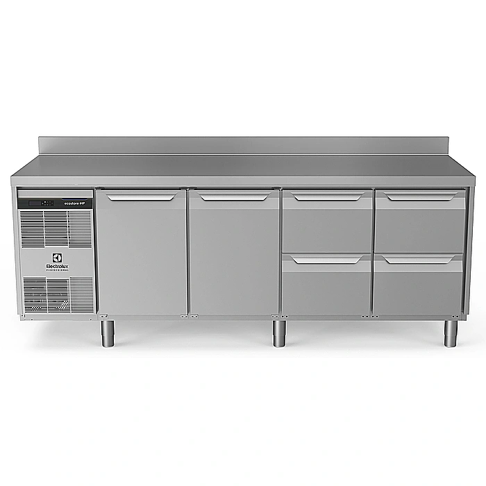 ecostore HP Premium<br>Tavolo refrigerato 590lt, 2 porte, 4 cassetti, -2+10°C, alzatina