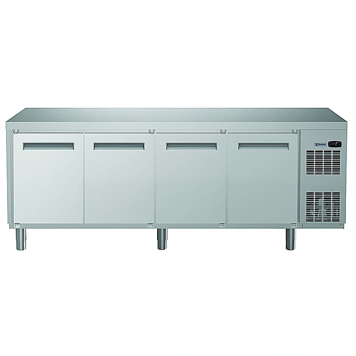 ecostore HP<br>Tavolo refrigerato 4 porte, -2+10°C, AISI 304, gruppo refrigerato a dx, R290