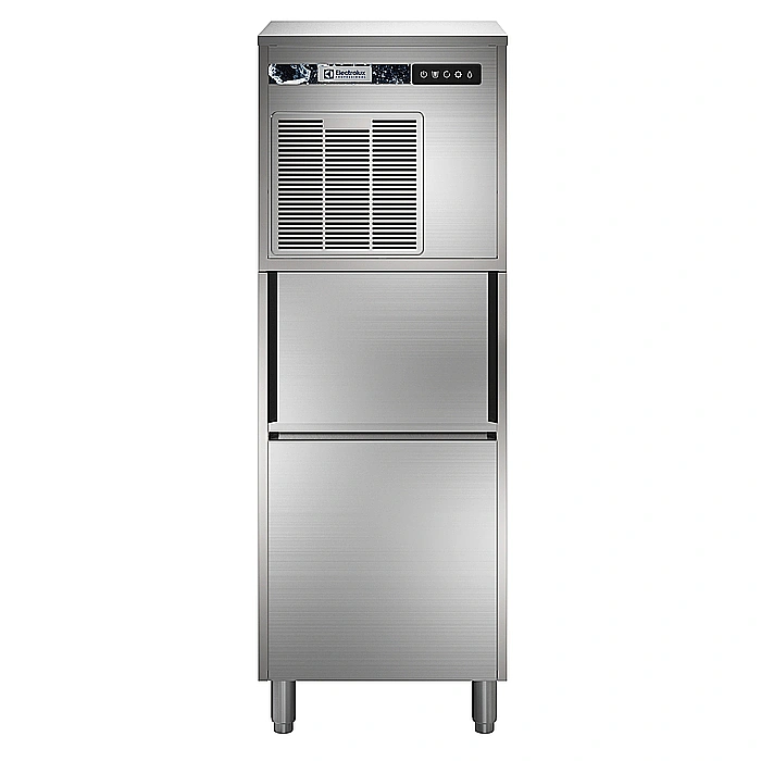 Produttori di ghiaccio<br>Produttore di ghiaccio granulare, 178 kg/24 h, raffreddamento ad acqua, con contenitore da 64 kg