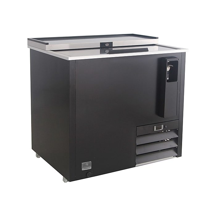 Refrigeration Equipment<br>Slide Top Bottle Cooler Black 37