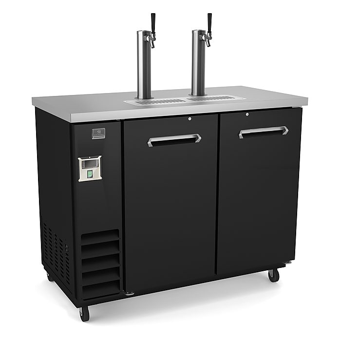 Refrigeration Equipment<br>2-Door 2-Tower Draft Box Black 49
