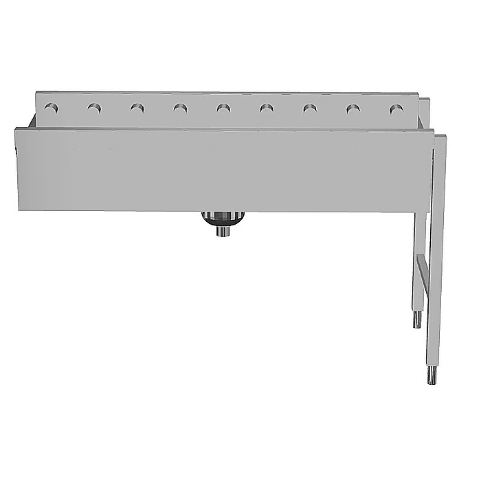 Movimentazione per lavastoviglie<br>Rulliera a rulli corti con vasca