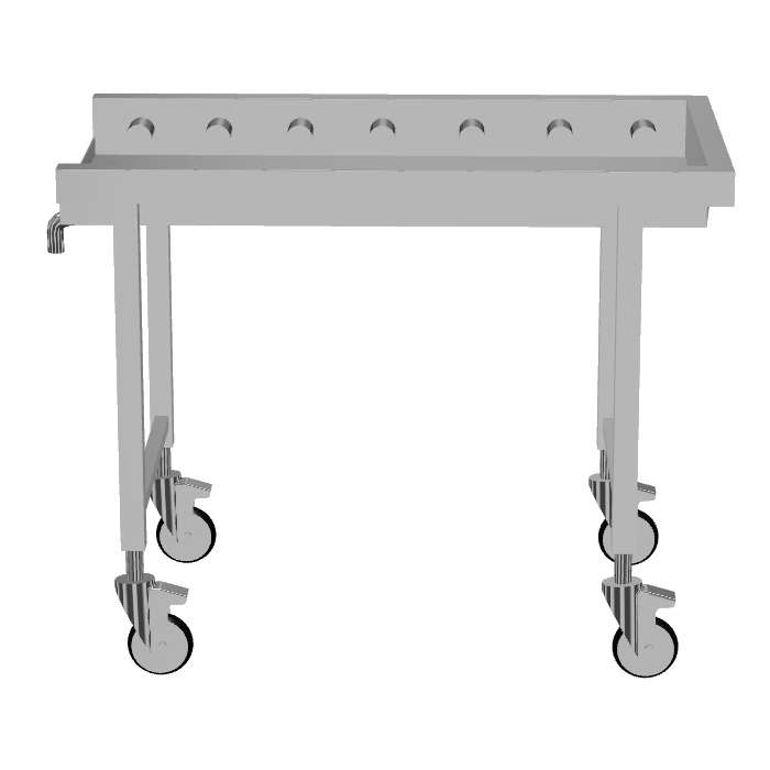 Environnement pour machines à laver<br>Mobile roller conveyors