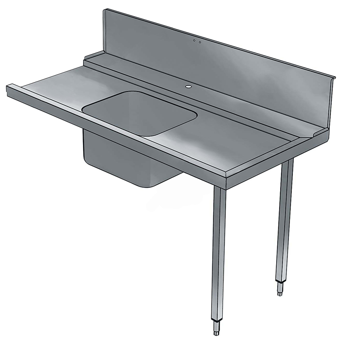 Movimentazione Stoviglie<br>Tavolo di prelavaggio con vasca 500x400 mm, per lavastoviglie a capottina