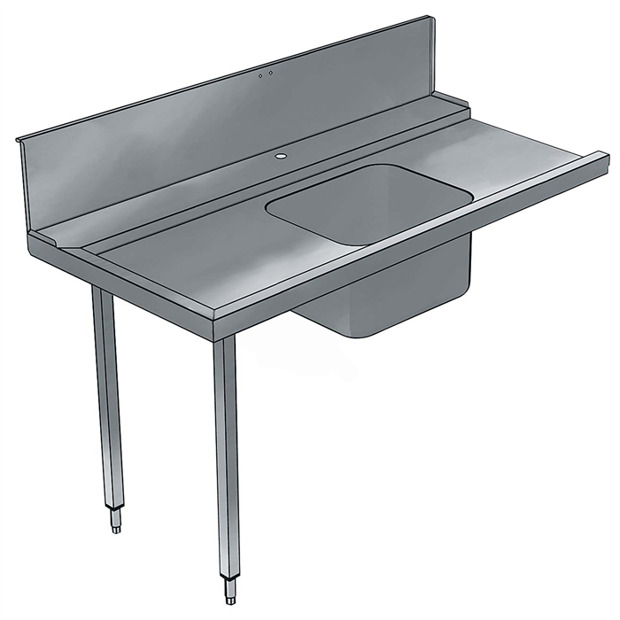 Handling System for Hood type<br>Pre-wash Table with Bowl Left to Right, 1200mm