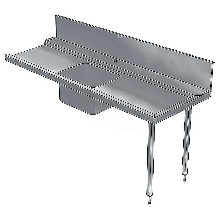 Movimentazione Stoviglie<br>Tavolo di prelavaggio per capottine con vasca da destra verso sinistra – 1800 mm
