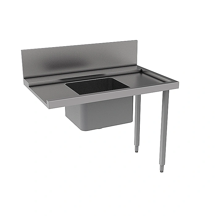 In-/Utmatarbänk<br>Inmatningsbänk till huvdiskmaskin med silhink och ho, höger>vänster. L=1200mm.