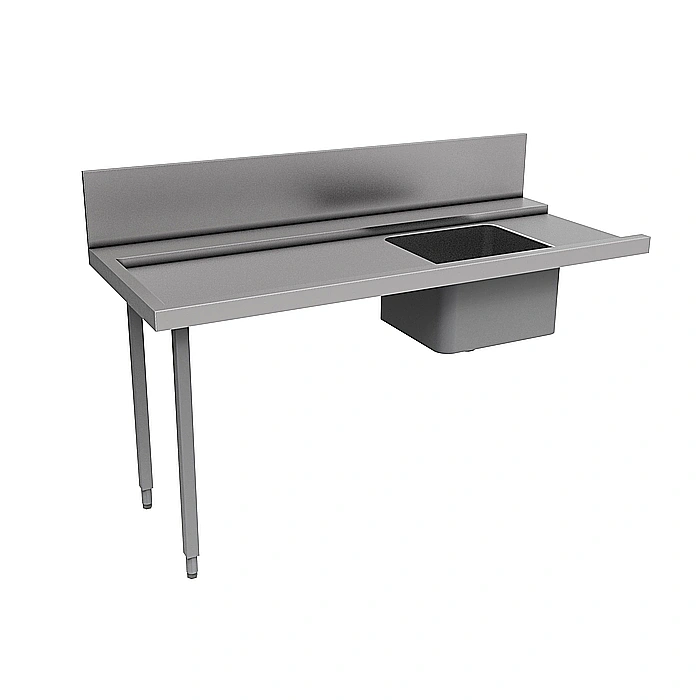 In-/Utmatarbänk<br>Inmatningsbänk till huvdiskmaskin med silhink och ho, vänster>höger. L=1800mm.