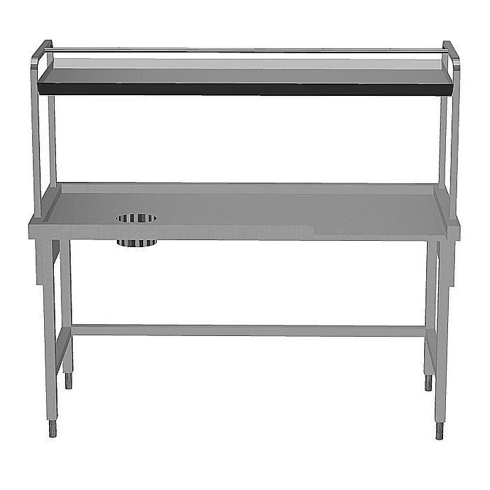 Movimentazione Stoviglie<br>Tavolo cernita, sinistra verso destra, 1700x800 mm