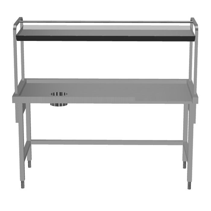 Movimentazione Stoviglie<br>Tavolo cernita sinistra vs. destra, 1700x800 mm