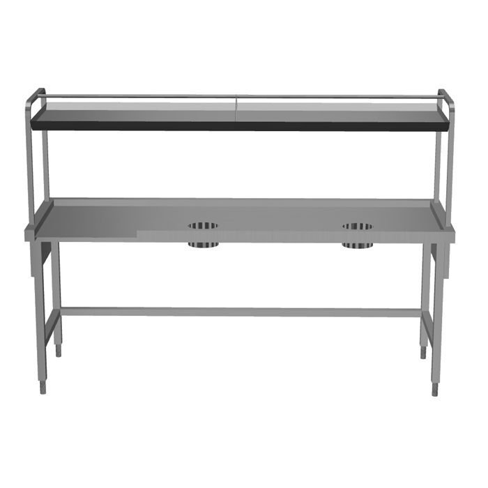 Movimentazione Stoviglie<br>Tavolo cernita destra vs. sinistra, 2200x800 mm