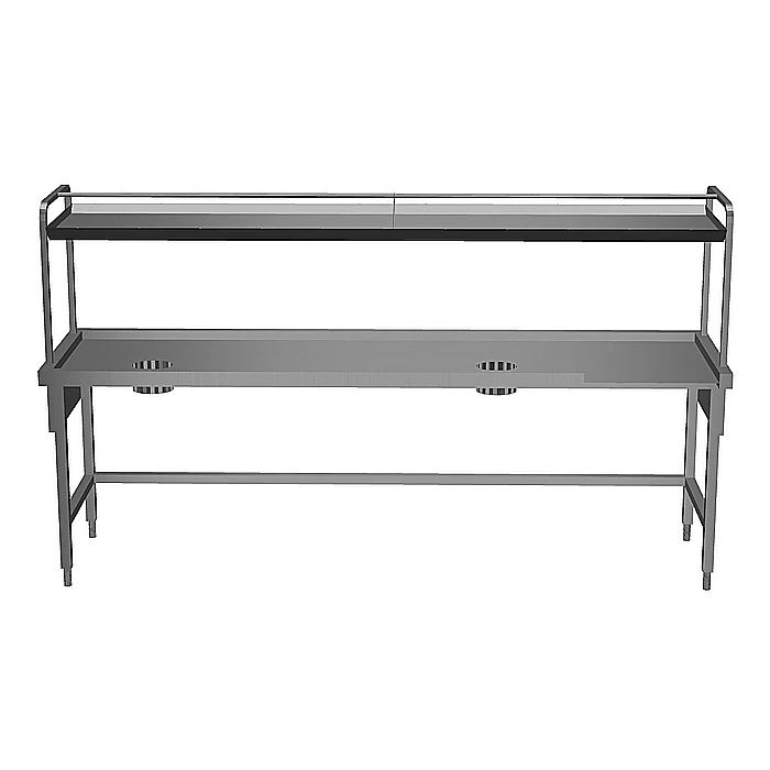 Movimentazione Stoviglie<br>Tavolo cernita, sinistra verso destra, 2700x800 mm