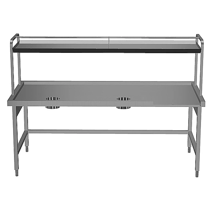 Movimentazione Stoviglie<br>Tavolo cernita sinistra vs. destra, 2200x1100 mm