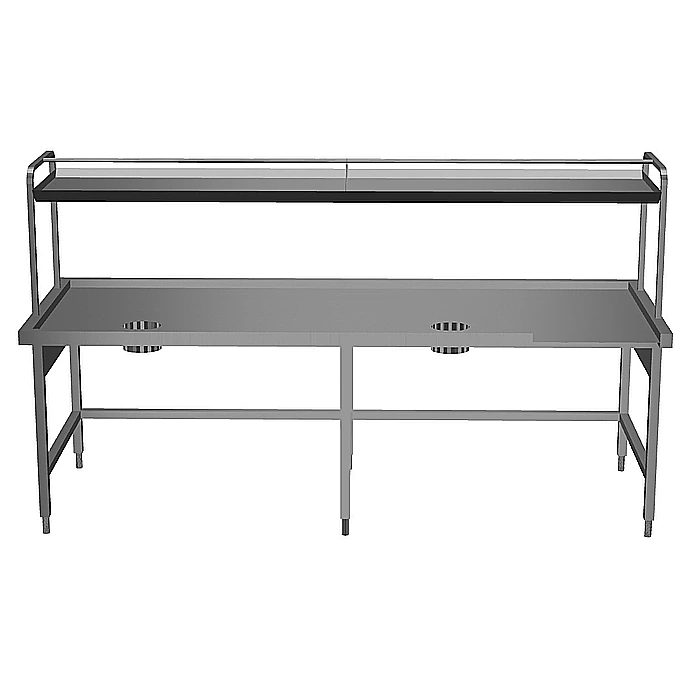 Movimentazione Stoviglie<br>Tavolo cernita, sinistra verso destra, 2700x1100 mm